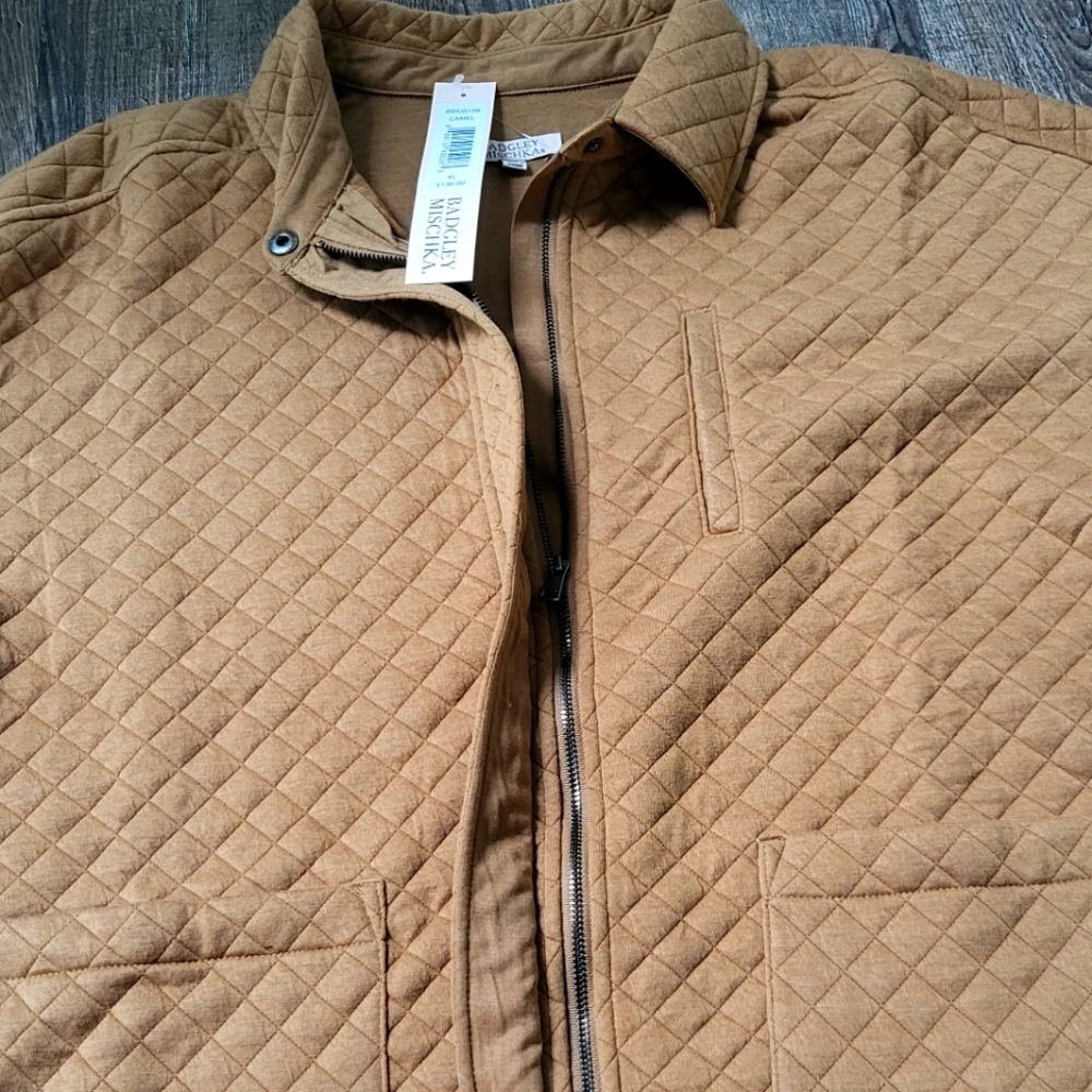 BADGLEY MISCHKA- Camel Quilted Jacket - Picture 6 of 7